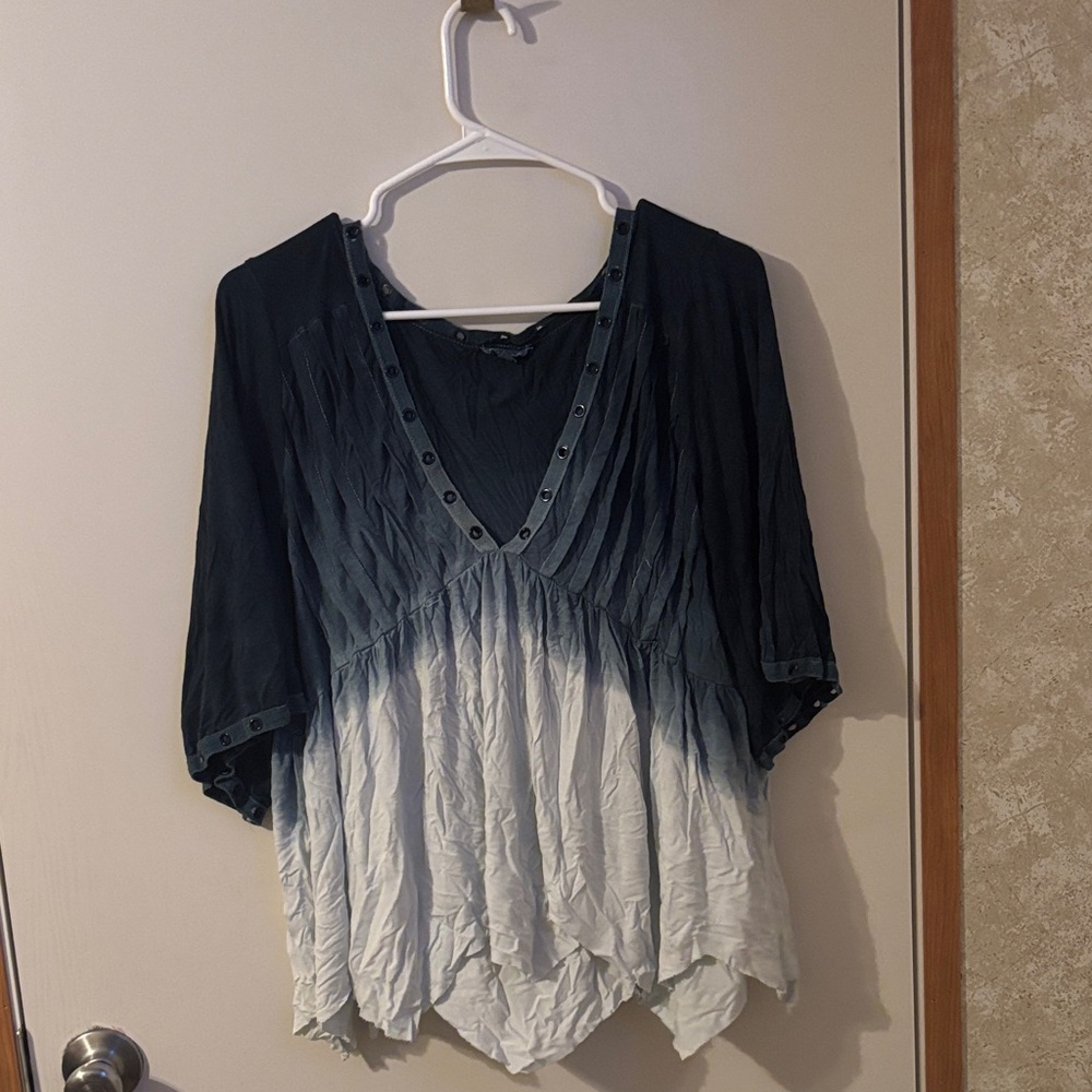Elegant Black and Gray Women's Top